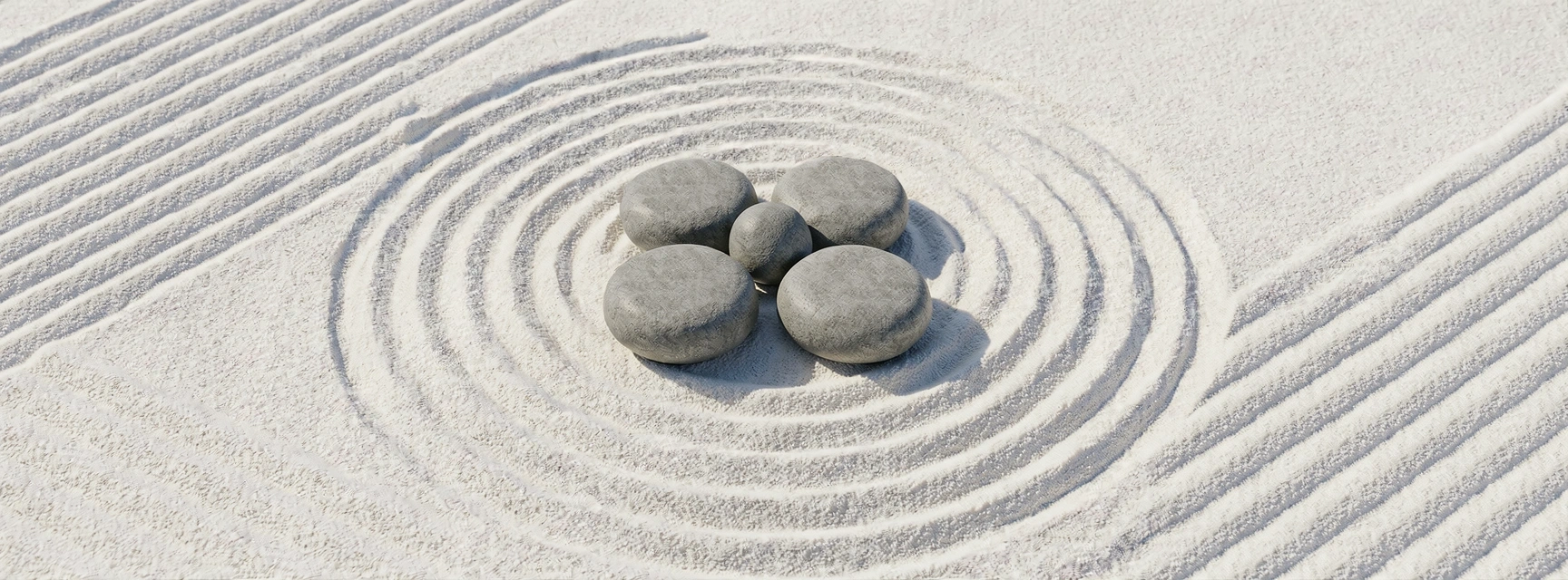 Zen garden representative of mental clarity